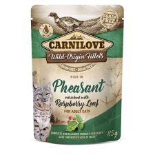  Carnilove Cat tasakos Pheasant with Raspberry Leaves – Fácán málnalevéllel – 4×85 g macskaeledel