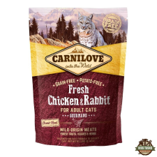 Carnilove Fresh Adult Cat Chicken & Rabbit Gourmand- Csirke és Nyúl Hússal 400g macskaeledel