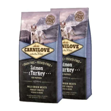 Carnilove Kölyökkutya Eledel - Lazac & Pulyka - Gabona- és Burgonyamentes - 2 x 12kg kutyaeledel