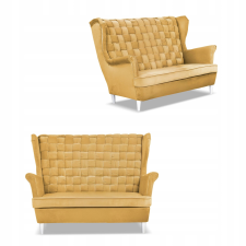  Carol Sárga Skandináv 2 Üléses Kanapé Rugókkal Családi Bútorok bútor