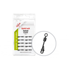 Carp Zoom CZ Bojlis biztonságigyorskapocs, #4, matt fekete, 10 db horgászkiegészítő