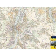 Cartographia Budapest keretezett falitérkép Cartographia 1:30 000 110 x 82 térkép