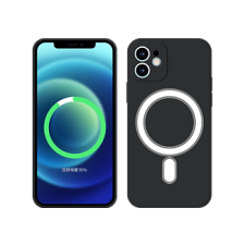 CASE AND PRO iPhone 12 Pro Max mágneses szilikon tok, Fekete tok és táska