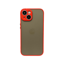 CASE AND PRO iPhone 15 Plus műanyag tok, piros-fekete (MATT-IPH15P-RBK) tok és táska