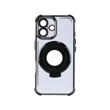 CASE AND PRO iPhone 16 Plus mágneses tok gyűrűvel, fekete (MAGRIN-IPH16PBK) tok és táska