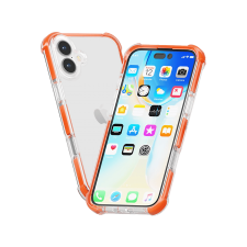 CASE AND PRO iPhone 16 Plus ütésálló szilikon hátlap, narancs (SCK-IPH16P-O) tok és táska