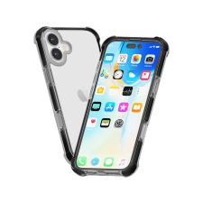 CASE AND PRO iPhone 16 ütésálló szilikon hátlap, fekete (SCK-IPH16-BK) tok és táska