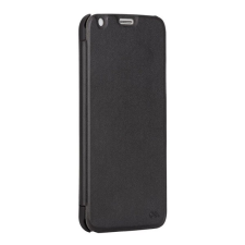 CASE-MATE műanyag telefonvédő (oldalra nyíló, bőr hatású FLIP) SLIM FOLIO - FEKETE [Samsung Galaxy S5 (SM-G900)] (CM030863) tok és táska