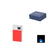 Caseti Flat Flame szúrólángos szivaröngyújtó - króm és piros színű öngyújtó