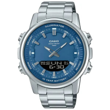  Casio AMW-880D-2A1 férfi karóra, kék számlap, acél szíj, WR50 karóra