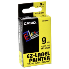 Casio Cimkéző, feliratozó szalag, 9 mm, sárga, XR 9 YW1 pénztárgépszalag