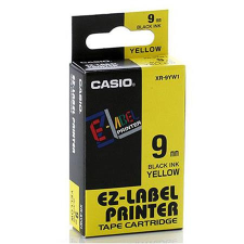 Casio Feliratozógép szalag, 9 mm x 8 m, casio, sárga-fekete xr 9 yw1 nyomtató kellék