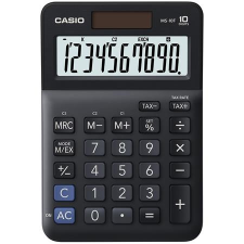 Casio Számológép, asztali, 10 számjegy, CASIO "MS-10 F", fekete számológép
