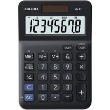 Casio Számológép, asztali, 8 számjegy, CASIO "MS-8 F", fekete számológép