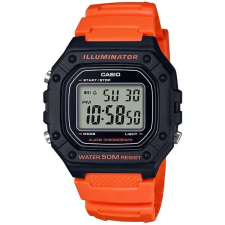  Casio W-218H-4B2 férfi digitális karóra narancs szíjjal WR50 karóra