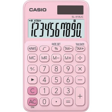 Casio Zsebszámológép, 10 számjegy, CASIO &quot;SL 310K&quot;, világos rózsaszín számológép