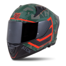 CASSIDA Aero ATCK zárt motorkerékpár sisak camo zöld-fekete-szürke-narancssárga bukósisak