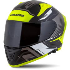 CASSIDA Aero Drome 2025, fekete/ fluo sárga/ fehér/ szürke, S bukósisak
