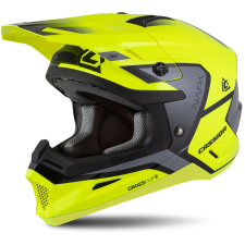 CASSIDA Cross Cup 2 Napa motokrossz bukósisak fluo sárga-fekete-gyöngyház szürke bukósisak