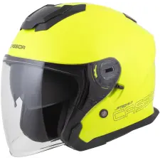 CASSIDA Jet Tech 2.0 Solid sisak, 2026, fluo sárga/fekete/szürke, XS bukósisak