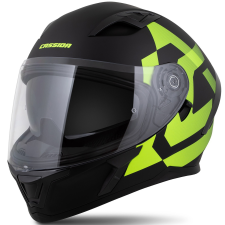 CASSIDA Orbit Grind zárt motoros bukósisak matt fekete-fluo sárga bukósisak