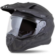 CASSIDA Road Runner TechniX enduro sisak matt fekete-szürke bukósisak