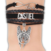  CASTIEL feliratú Odaát bőr karkötő