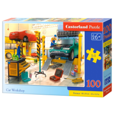 Castorland 100 db-os puzzle - Autószerelő műhely (B-111206) puzzle, kirakós