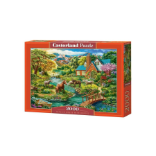 Castorland 2000 db-os puzzle - Idilli ház, lovakkal (C-200931) puzzle, kirakós