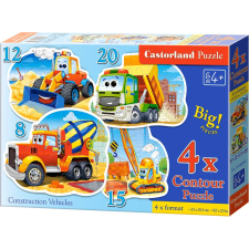 Castorland 4 az 1-ben Puzzle - Építőipari Járművek (229447) puzzle, kirakós