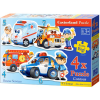 Castorland 4 az 1-ben Puzzle - Szolgálati Járművek (04393)
