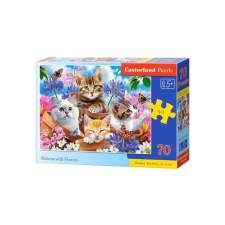 Castorland 70 db-os puzzle - Cicák a virágok között (B-070107) puzzle, kirakós