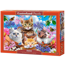 Castorland Cicák virágokkal 500db-os puzzle - Castorland puzzle, kirakós