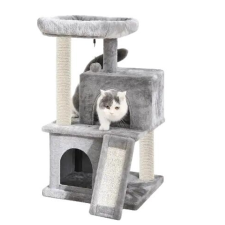  Cat Tree House, 3 szintű karcolóoszlopok, hangulatos lakások, AMT0014Gy, mint kép macskabútor