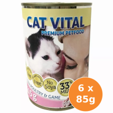 Cat Vital Kitten konzerv baromfi + vad 6x415g macskaeledel