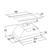 Cata - Páraelszívó GK-4500 WH Fehér páraelszívó