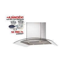 Cata - Páraelszívó Isla gamma 900 X/E inox-üveg LED + Cata PROFESSIONAL edényszett páraelszívó