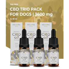  CBD Trió Csomag Kutyáknak 3x12% 1200 mg vitamin, táplálékkiegészítő kutyáknak