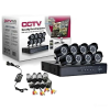  CCTV 8 csatornás biztonsági kamera szett – színes IP kamerák, 24 LED-es éjjellátással, kül- és beltéri használatra CH23-127 (BBV)