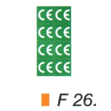  CE-jelzés F26 információs címke