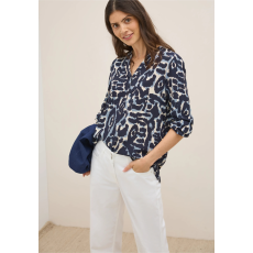 Cecil női blúz - jeges tónusú, levél mintázattal, gombos elülső 345986-36831