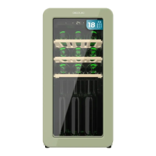 Cecotec Retro borhűtő, Cecotec, Bolero GrandSommelier Origin, 18 palack, zöld borhűtőgép