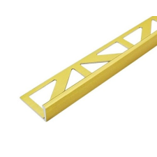 CELL L alakú alumínium csempeszegély eloxált arany színű élvédő 15 mm-es profil élvédő, sín, szegélyelem