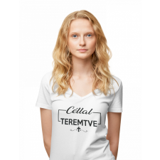 Céllal teremtve - Női V-Nyakú Póló női póló