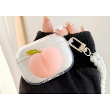  Cellect Airpods 1/2 szilikon tok, barack (AIRPODS-FUNNY-PEACH) fülhallgató, fejhallgató tok