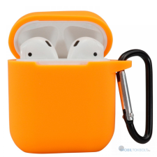 CELLECT Airpods 1,2 szilikon tok, Naracssárga, 2.5mm fülhallgató, fejhallgató tok