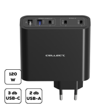 CELLECT Hálózati töltő adapter gyorstöltő funkcióval 120W mobiltelefon kellék
