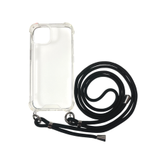 CELLECT iPhone 14 Plus TPU+PC Átlát.tok,Fekete zsinórral tok és táska