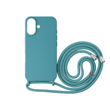 CELLECT iPhone 16 TPU+PC fesztiváltok, óceán szíve azonos színű nyakbaa tok és táska
