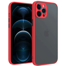 CELLECT Műanyag matt tok iPhone 12 Pro Max piros-fekete tok és táska